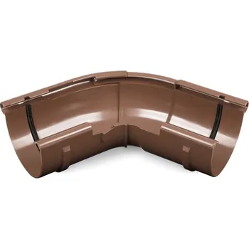 okap BRYZA nastavitelný vnější roh žlabu 120°–145° plastový Ø 125 mm, Hnědá RAL 8017