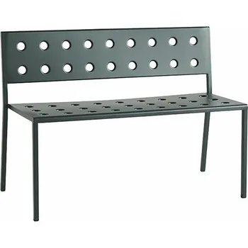 Zahradní lavice Venkovní jídelní lavice Hay Balcony Dining Bench bez područek tmavě zelená