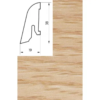 soklová lišta lišta soklová Dub červený SL40 Pedross rozměr 38x19 (cena za tyč)