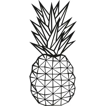 Nástěnná kovová dekorace PINEAPPLE černá