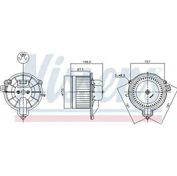 Ventilátor topení a klimatizace vnitřní ventilátor NISSENS 87572