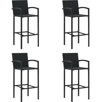 Nábytek vidaXL Marketos Barové stoličky 4 ks černé polyratan