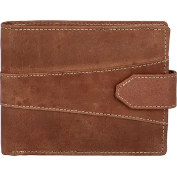 Peněženka Pánská kožená peněženka hnědá broušená - Tomas Inrogo hnědá