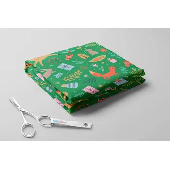 Fleece antipilling, Vánoční zvířátka Barva: Zelená