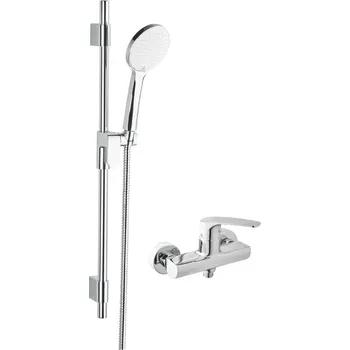Sprchová baterie SAT Project se sprchovým setem 150 mm chrom SATBSPRO268SET