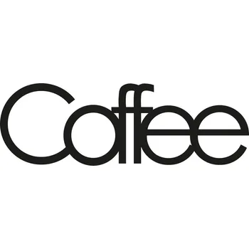 Nástěnná kovová dekorace COFFEE černá