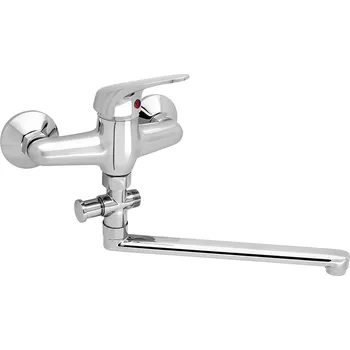 Vodovodní baterie Slovarm - TA.4018/I-150 - Baterie vanová nástěnná pro bytová jádra, bez příslušenství, ramínko ploché, L 300 mm, rozteč 150 mm - 481305