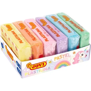 Modelovací hmota Plastelína JOVI PASTEL 6x50g, 6 pastelových barev