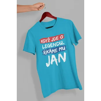 Pánské tričko Pánské tričko Jan Barva: Tyrkysová, Velikost: S