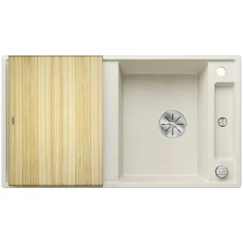 Granitový dřez Blanco AXIA III 5 S-F InFino silgranit bílá soft dřez vpravo s excentrem s dř. deskou - 527041 + ZÁRUKA 3 ROKY ZDARMA