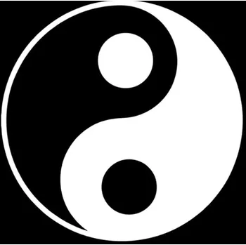 samolepka Samolepka (na auto, notebook) Yin yang (bílá)