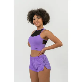 NEBBIA FIT Activewear vyztužená sportovní podprsenka lila L