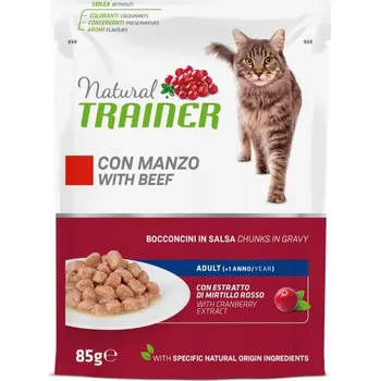 Krmivo pro kočku Trainer Natural CAT AD. hovězí 85g