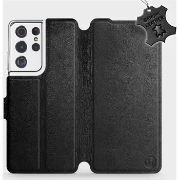 Pouzdro na mobilní telefon Mobiwear Flip Leather pro Samsung Galaxy S21 Ultra černé