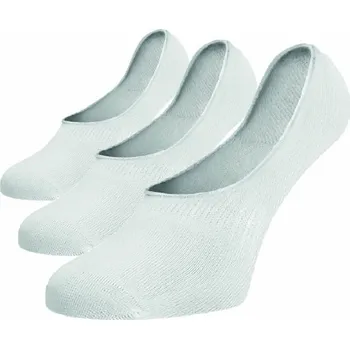 Dámské ponožky Neviditelné ponožky ťapky bílé 3pack Bílá Bavlna 35-38