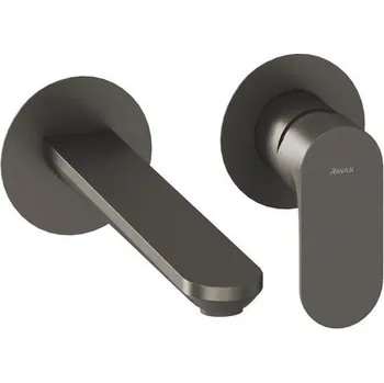 Vodovodní baterie Ravak Umyvadlová podomítková baterie Eleganta EL 019.00, pro R-box EL 019.20GB.O1.RB07B Umyvadlová podomítková baterie, bez tělesa, Graphite Brushed X070329 + voucher# Dodatečná sleva 5% kód: KOUPELNA