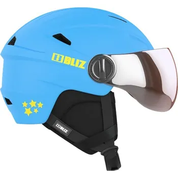 Cyklistické kalhoty Dětská lyžařská helma BLIZ Jet Visor JR Blue