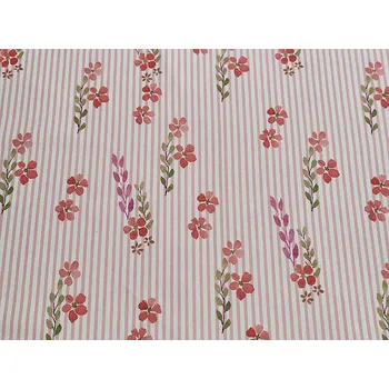 BYTEMA Dekorační látka AVIGNON RŮŽOVÝ PRUH šíře 140 cm