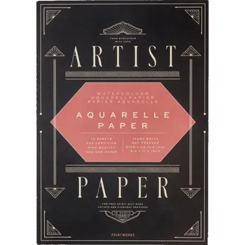 Blok Akvarelový papír Printworks A4 15 ks