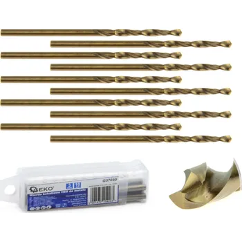 Příslušenství k vrtačce Kobaltový vrták do kovu HSS-Co, DIN 338, 3mm, 10ks, Geko G37030