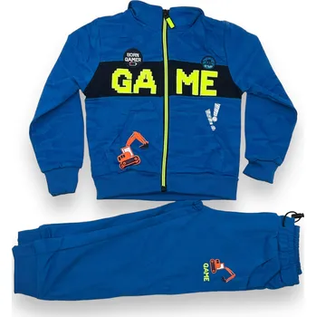 Chlapecké oblečení Kugo Chlapecká modrá tepláková souprava Barva: Modrá, Velikost: 92