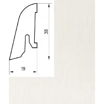 soklová lišta lišta soklová Bílá SL40 Pedross rozměr 38x19 (cena za tyč)
