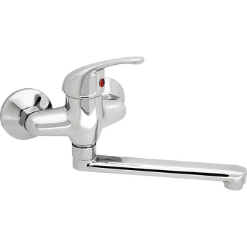 Vodovodní baterie Slovarm - EA.3511.A20-100 - Baterie dřezová nástěnná, ramínko ploché, L 200 mm, rozteč 100 mm - 480210