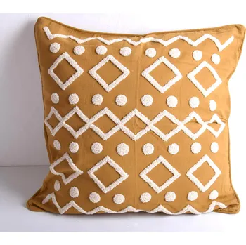 Povlak na polštářek Povlak na polštář z Bali v okrové barvě s ozdobnými ornamenty o vel.50x50 cm BALI78
