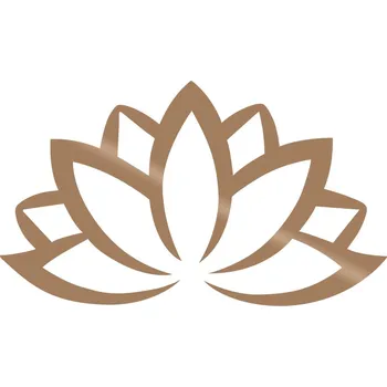 Nástěnná kovová dekorace LOTUS FLOWER II zlatá