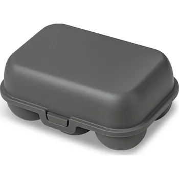 Svačinový box Nádoba na vajíčka EGGS TO GO MINI, na 6 vajec, antracitová barva, KOZIOL