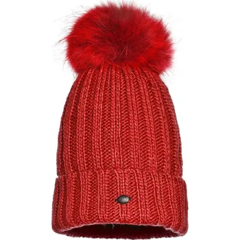 Cyklistické kalhoty Dámská čepice&nbsp;Goldbergh Una Beanie Real Raccoon Fur Flame