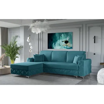 Sedací souprava Rozkládací rohová sedačka BORA MINI petrolejová