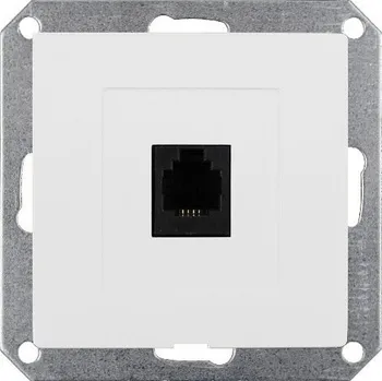 Stavebniny Timex Zásuvka OPUS Premium telefonní 4 pin, bílá