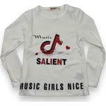 Sezon Dívčí trička s dlouhým rukávem TIKTOK 02 Barva: Bílá, Velikost: 98