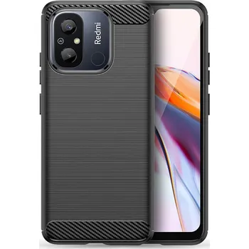 Pouzdro na mobilní telefon Tech Protect Carbon pro Xiaomi Redmi 12C černé