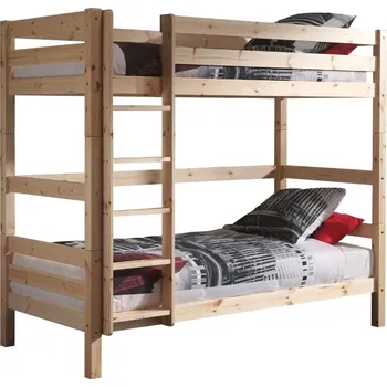 Dětská postel Borovicová dvoupatrová postel Vipack Pino 90 x 200 cm s rámem uprostřed