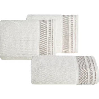 Ručník BAVLNĚNÝ RUČNÍK SUZANA 70X140 CM KRÉMOVÁ