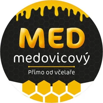Etiketa na víčko - 2 černá - Med medovicový