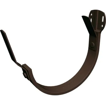 okap PREFA hliníkový hák žlabu římsový/čelní Ø 150 mm, Oříšková P10 RAL 8019