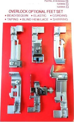 Sada 6 patek pro overlock Juki MO-50e, Juki MO-80CB, Veritas Melanie