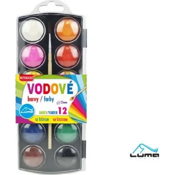 Vodová barva Vodové barvy 12 ks/23 lum