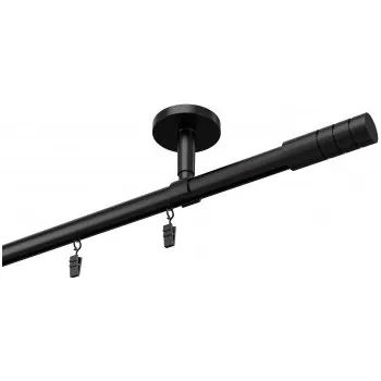 Garnýž Profilová hliníková garnýž stropní jednoduchá Elegant černá Techno