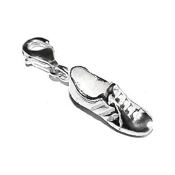 Šperk Stříbrný přívěsek kopačka ,karabina - DN59kar (Stříbrná 3D kopačka fotbal s karabinou)