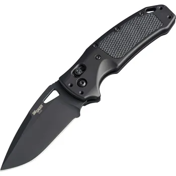 kapesní nůž Zavírací nůž Hogue SIG K320 AXG Pro Black Drop Point Black Aluminum