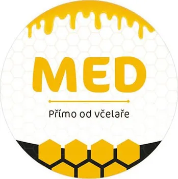Etiketa na víčko - 1 bílá - Med