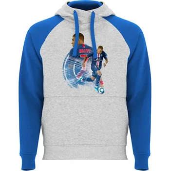 Chlapecká mikina Mikina Badet Mbappé circle PSG Barva: Melírová / královská modrá/středně modrá, Velikost: 110/116 - 5/6let