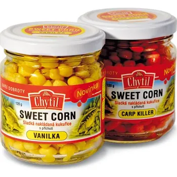 Návnadová surovina Nakládaná kukuřice Chytil Sweet Corn 120 g Vanilka