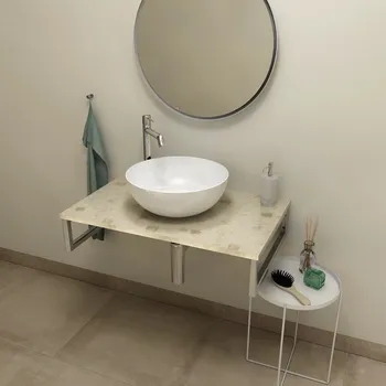 SAPHO OLIVER deska 250x2x50cm, technický mramor, Aurora