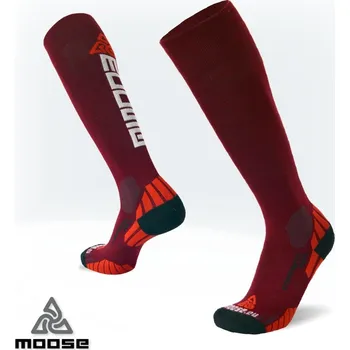 Pánské ponožky COMPRESS HOT merino kompresní podkolenky Moose