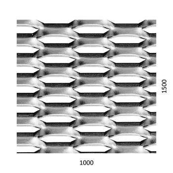 Pletivo KOVIAN, s.r.o. Tahokov Zn, kosočtvercové oko: 44x12mm, mostík: 5mm (1000x1500x1.5mm), orientace oka: rozměr oka 44mm je rovnoběžná s ro